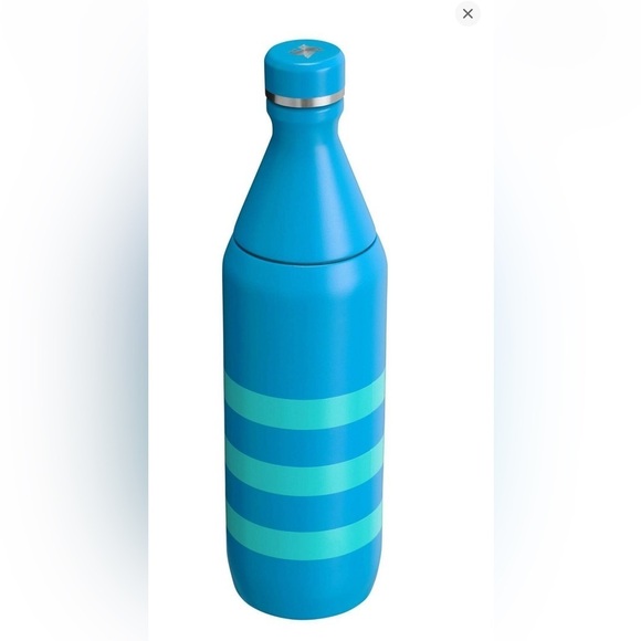 Stanley Slim Bottle 20oz Cobalt Stripes Summer Vibes Collection Target New - Picture 3 of 4